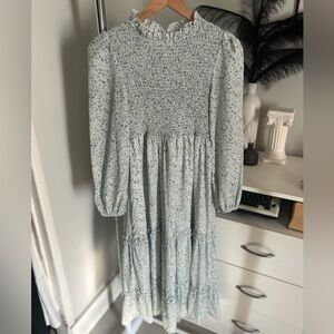 Chic Floral Smocked Maxi Dress